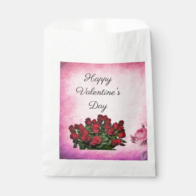 Sacolinha Buquê de rosas vermelhas (Frente)