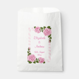 Sacolinha Buquês de Canto Rosa Bonito Casamento