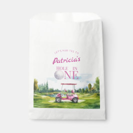 Sacolinha Buraco Em Um Rosa Golfe 1º Aniversário