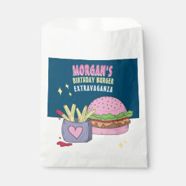 Sacolinha Burger Rosa Whimsic e Festa de aniversário de Frie