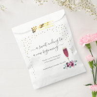 Burgundy e ouro, flauta doce Favor Caixa Favor Bag