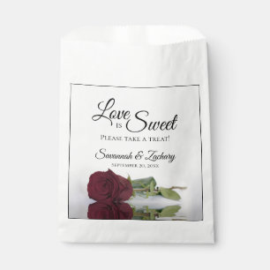 Sacolinha Burgundy Rosa Love is Sweet Take a Treat Weds