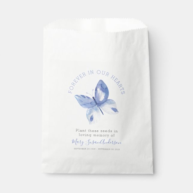 Sacolinha Butterfly Wildflower Seed Memorial Funeral (Frente)