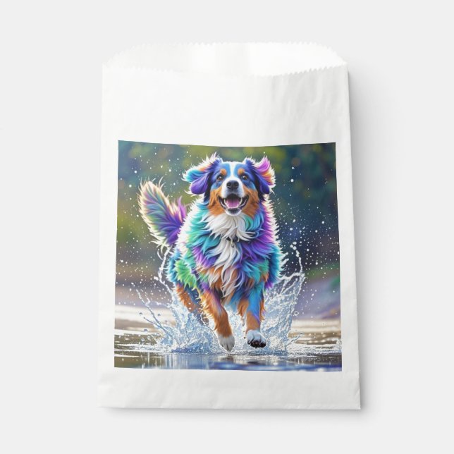 Sacolinha Cachorro alegre e alegre e divertido, salgado (Frente)