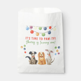Sacolinha Cachorro Cachorro Primeiro Aniversário Paw-ty