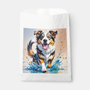 Sacolinha Cachorro gigante colorido feliz brincalhão engraça