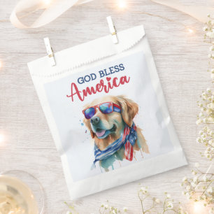 Sacolinha Cachorro Patriota - Golden Retriever