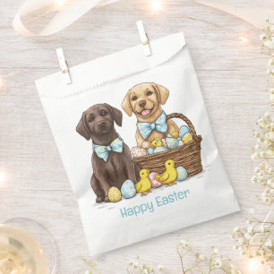 Sacolinha Cães Labrador Retriever Feliz Páscoa