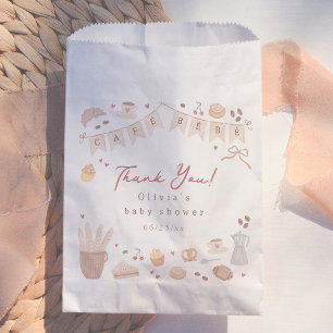 Sacolinha Cafe Bebe Aquarela Chá de Bebê Padaria Francesa