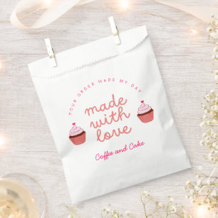 Sacolinha Café e Bolo Feito com amor Cupcake