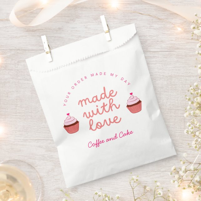 Sacolinha Café e Bolo Feito com amor Cupcake (Cortado)