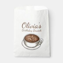 Café Latte Cappuccino Festa de Aniversário Brunch