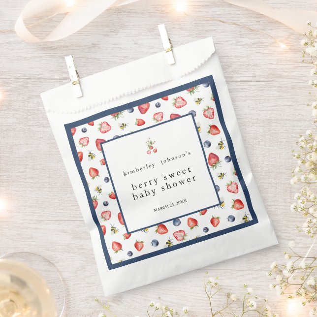 Sacolinha Caixa de Chá de fraldas de Berry Sweet Strawberry  (Cortado)