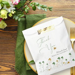 Sacolinha Caligrafia de Casamento Shamrock Wildflower Obriga