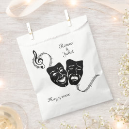 Sacolinha Caligrafia grega de máscaras de música e teatro