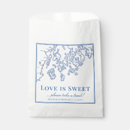 Sacolinha Camden Maine Map Love é Sweet