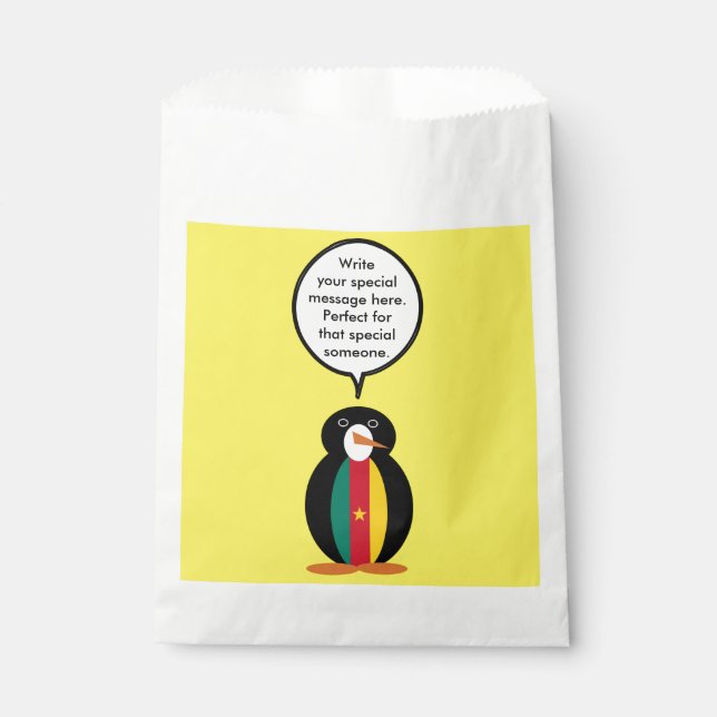 Sacolinha Cameroon Ms Penguin Personalizada Conversando  (Frente)