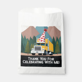 Sacolinha Caminhão Feliz Festa de Aniversário Engraçado Tran