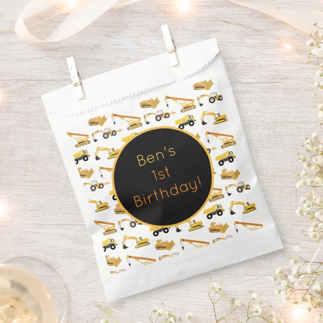 Sacolinha Caminhões De Construção (Cortado)