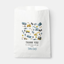 Caminhões de Construção Azul e Festa de aniversári