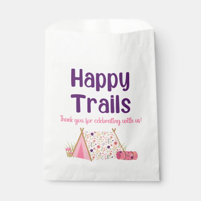 Sacolinha Camp Girl Happy Trails Favorece Bolsas (Frente)