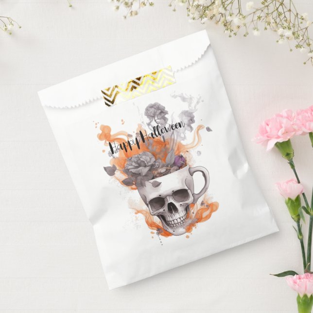 Sacolinha caneca de crânio floral (Selado)