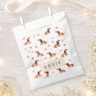 Sacolinha Cão de Dachshund Cute Personalizado Monograma