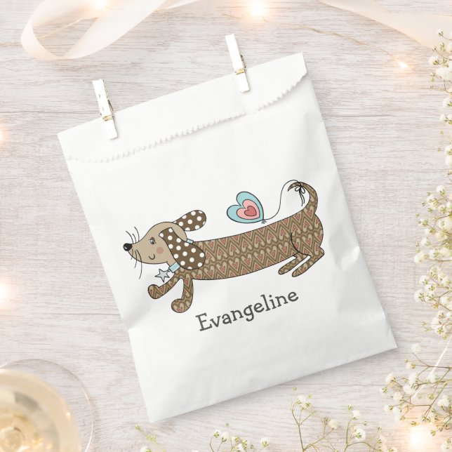 Sacolinha Cão de Dachshund Personalizado (Cortado)