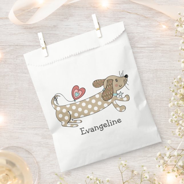 Sacolinha Cão de Dachshund Personalizado (Cortado)