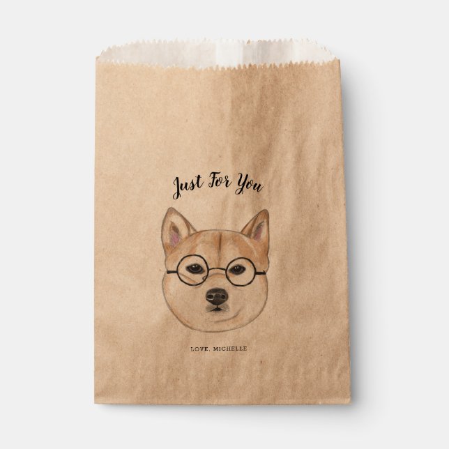 Sacolinha Cão hipster, Shiba Inu | Apenas Para Você Personal (Frente)