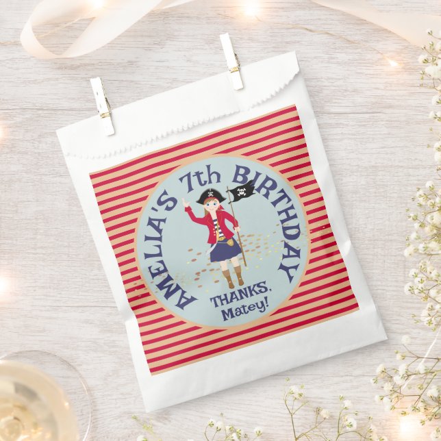 Sacolinha Capitão da Festa de aniversário do navio pirata (Cortado)