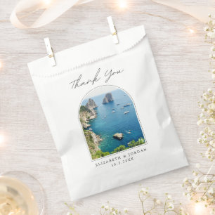 Sacolinha Capri Wedding Favor Itália Foto Obrigado