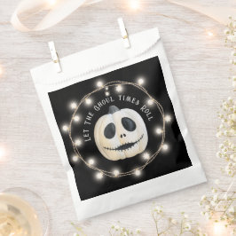 Sacolinha Cara de Abóbora Gótica do Festa de Halloween