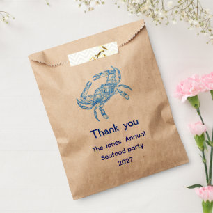 Sacolinha Caranguejo azul vintage - personalizado