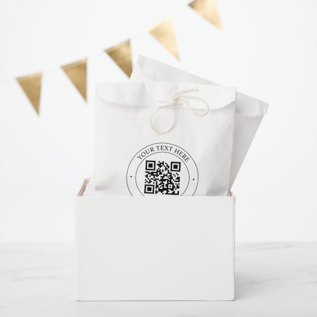 Sacolinha Carregue seu próprio código QR e texto personalizá (Festa)