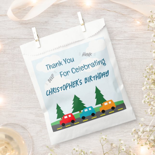 Sacolinha Cars Kids Boy Birthday (Cortado)