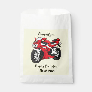 Sacolinha Cartografia de motocicleta vermelha-branca
