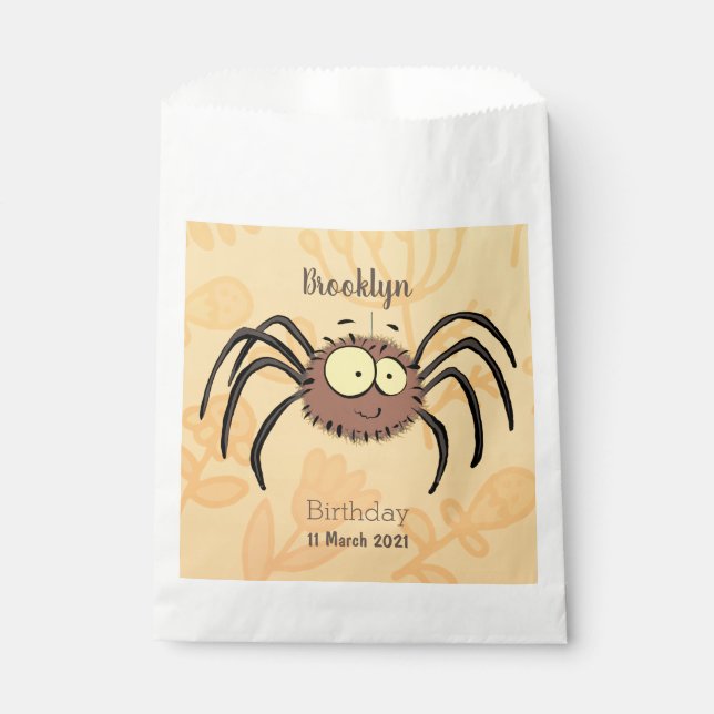 Sacolinha Cartografia engraçada e fofa da aranha (Frente)