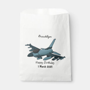Sacolinha Cartoon de avião de combate militar