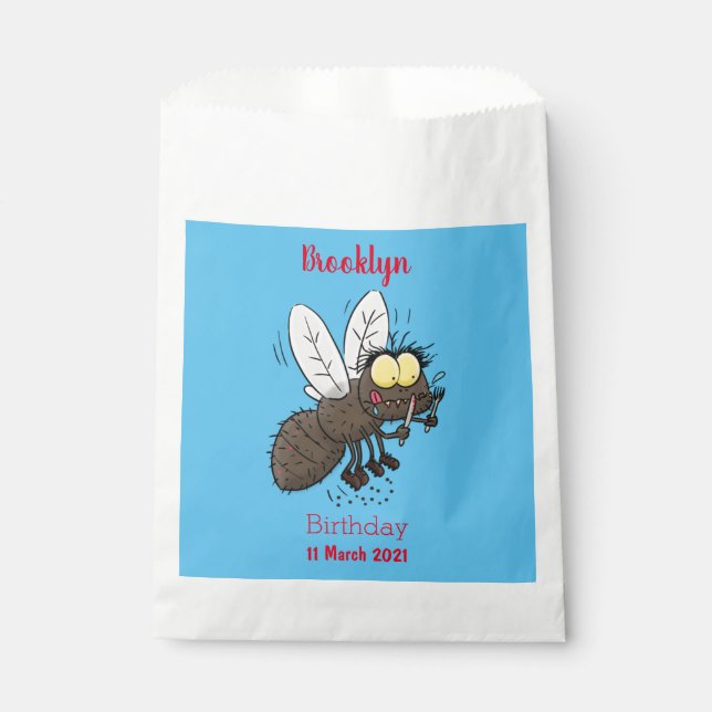 Sacolinha Cartoon de insetos com mosca espinhenta (Frente)