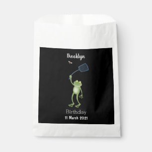 Sacolinha Cartoon de mosca verde-sapo engraçado