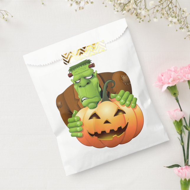Sacolinha Cartoon Frankenstein Monster com Pumpkin (Selado)