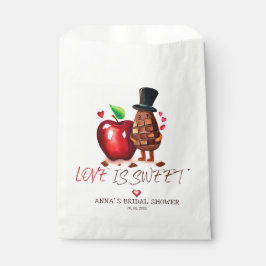 Sacolinha Casal de Maçã Vermelha e Chocolate