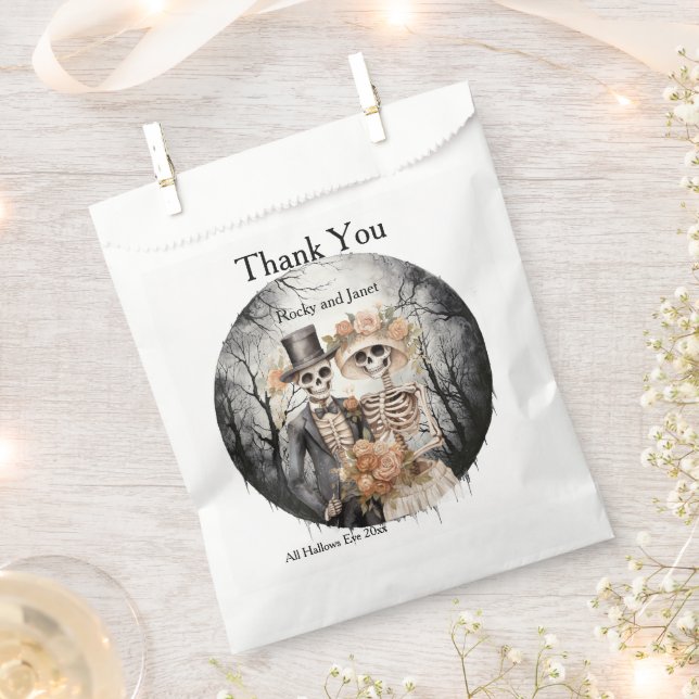 Sacolinha Casal Esquelético Obrigado (Cortado)