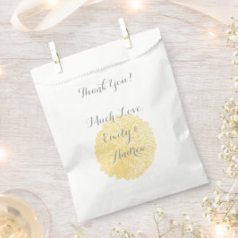 Sacolinha Casamento Amarelo Chrysanthemum Bloom Sunny Elegan