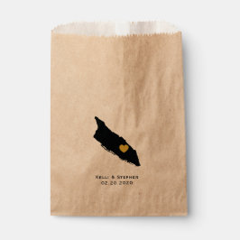 Sacolinha Casamento Aruba Favorece Sacks de Tratamento, Mapa