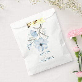 Sacolinha Casamento Azul de Dusty Chic Elegante Moderno