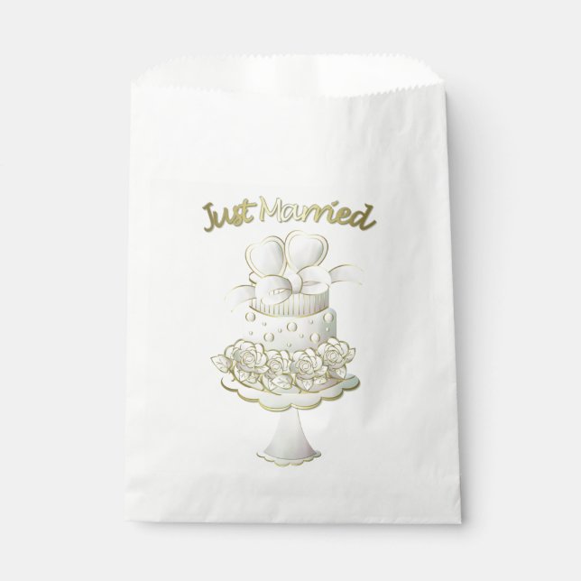 Sacolinha Casamento - Bolsas de Favor Branco (Frente)