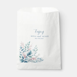 Sacolinha Casamento Botânico Pastel - Obrigado-