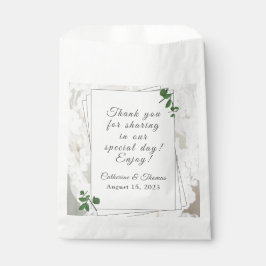 Sacolinha Casamento/Chá de folhas de Rosa branco